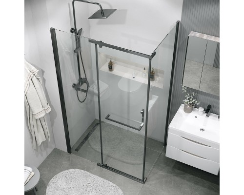 Душевой уголок Grossman Pragma 120х80 120.K33.03.1280.42.00 профиль Графит сатин стекло прозрачное