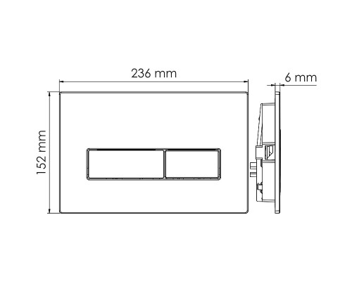 Инсталляция WasserKRAFT Aller 10TLT.010.ME.PB03 для унитаза с Черной глянцевой клавишей смыва