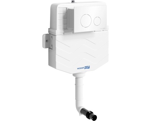 Смывной бачок WasserKRAFT Aller 10TLT.031.ME.WH02 для унитаза с Белой клавишей смыва