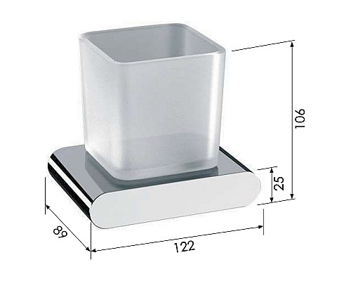 Стакан для зубных щеток Remer Lounge LN15CR Хром