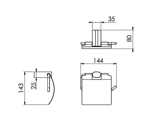 Держатель туалетной бумаги Remer Lounge LN60RL с крышкой Медь глянцевая