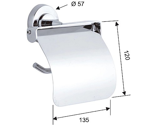 Держатель туалетной бумаги Remer Arte AR60CR с крышкой Хром
