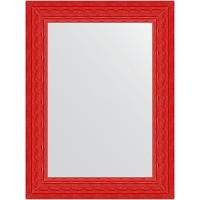 Зеркало Evoform Definite 80х60 BY 3901 в багетной раме - Красная волна 89 мм