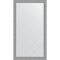 Зеркало Evoform Exclusive-G Floor 202х112 с гравировкой в багетной раме - Серебряная кольчуга 88 мм