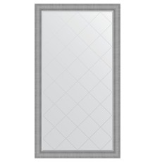 Зеркало Evoform Exclusive-G Floor 202х112 с гравировкой в багетной раме - Серебряная кольчуга 88 мм