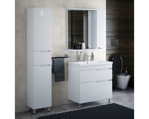 Зеркало со шкафом Corozo Теона 80 R Белое