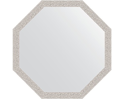 Зеркало Evoform Octagon 68х68 в багетной раме - Мозаика хром 46 мм