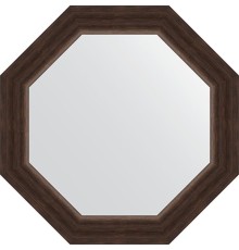 Зеркало Evoform Octagon 52х52 в багетной раме - Палисандр 62 мм