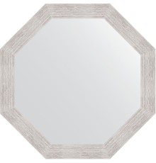 Зеркало Evoform Octagon 73х73 в багетной раме - Серебряный дождь 70 мм