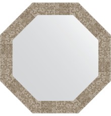 Зеркало Evoform Octagon 63х63 в багетной раме - Соты титан 70 мм