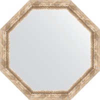 Зеркало Evoform Octagon 73х73 в багетной раме - Прованс с плетением 70 мм