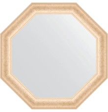 Зеркало Evoform Octagon 75х75 в багетной раме - Старый гипс 82 мм