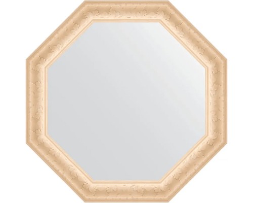 Зеркало Evoform Octagon 75х75 в багетной раме - Старый гипс 82 мм