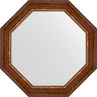 Зеркало Evoform Octagon 77х77 в багетной раме - Римская бронза 88 мм