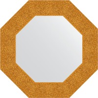 Зеркало Evoform Octagon 57х57 BY 3799 в багетной раме - Чеканка золотая 90 мм