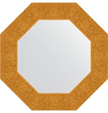 Зеркало Evoform Octagon 57х57 в багетной раме - Чеканка золотая 90 мм
