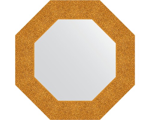 Зеркало Evoform Octagon 57х57 BY 3799 в багетной раме - Чеканка золотая 90 мм