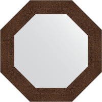 Зеркало Evoform Octagon 67х67 в багетной раме - Бронзовая лава 90 мм