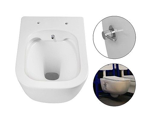 Унитаз биде Aquatek Дива AQ2012B-00 подвесной с сиденьем Микролифт