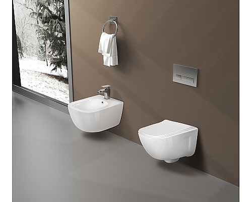 Унитаз биде Aquatek Дива AQ2012B-00 подвесной с сиденьем Микролифт