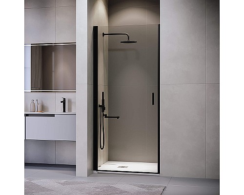 Душевая дверь RGW Leipzig LE-003-B 80 351200308-14 профиль Черный стекло прозрачное