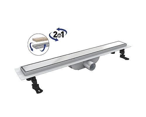 Душевой лоток RGW Drain Leo-41-80 60214180-01 с решеткой Хром / под плитку