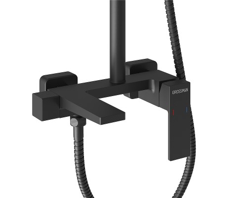 Душевая система Grossman Style 500.K35.05.210 Черная матовая