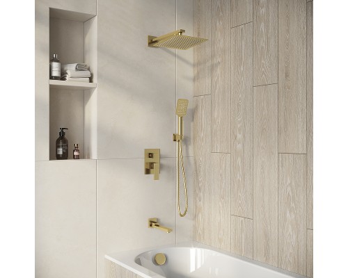 Душевая система Grossman Style 501.K35.05.320 Золото брашированное