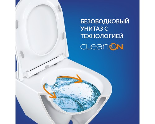 Комплект унитаза Cersanit Brasko Smart CO DPL EO Slim с сиденьем Микролифт и инсталляцией Vector с Белой клавишей смыва