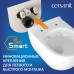 Комплект унитаза Cersanit Brasko Smart CO DPL EO Slim с сиденьем Микролифт и инсталляцией Vector с Белой клавишей смыва