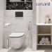 Комплект унитаза Cersanit City Smart CO DPL EO Slim с сиденьем Микролифт и инсталляцией Vector с клавишей смыва Черный матовый Хром