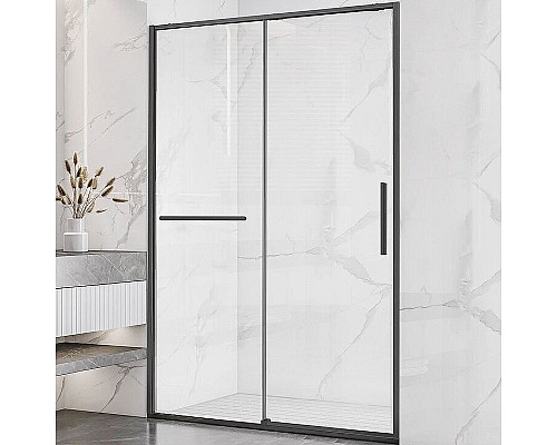 Душевая дверь Vincea Slim Soft 130 VDS-1SS130CLGM профиль Вороненая сталь стекло прозрачное