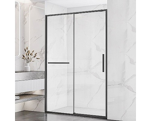 Душевая дверь Vincea Slim Soft 130 VDS-1SS130CLGM профиль Вороненая сталь стекло прозрачное