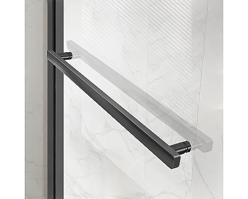 Душевая дверь Vincea Slim Soft 130 VDS-1SS130CLGM профиль Вороненая сталь стекло прозрачное