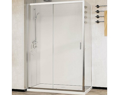 Душевой уголок Vincea City 110x90 VSR-5CT9011CL профиль Хром стекло прозрачное