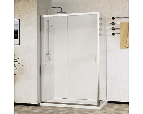 Душевой уголок Vincea City 110x90 VSR-5CT9011CL профиль Хром стекло прозрачное