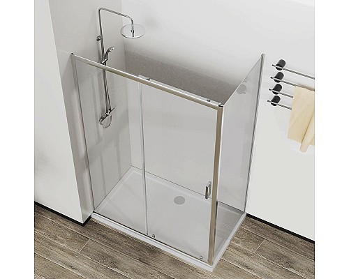 Душевой уголок Vincea City 110x90 VSR-5CT9011CL профиль Хром стекло прозрачное