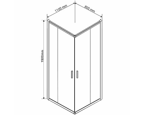 Душевой уголок Vincea Garda 110x80 VSS-1G8011CLG профиль Брашированное золото стекло прозрачное