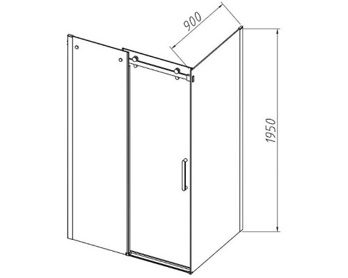 Душевой уголок Vincea Como-N 160x90 VSR-4CN9016CLB профиль Черный стекло прозрачное