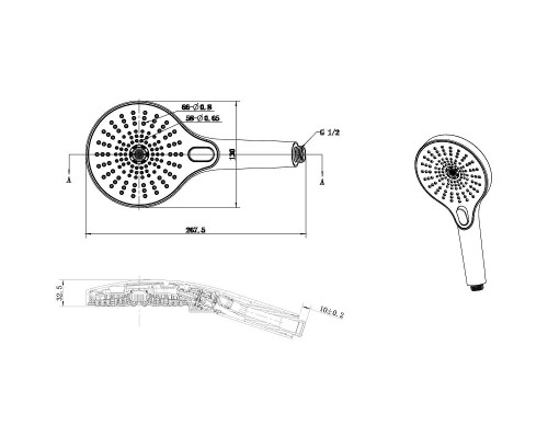 Душевая система Vincea Inspire VSFW-3I22MT5MB с термостатом Черная матовая