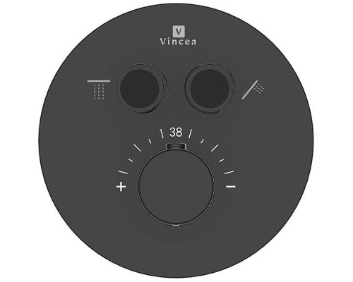 Душевая система Vincea Inspire VSFW-3I22MT5MB с термостатом Черная матовая