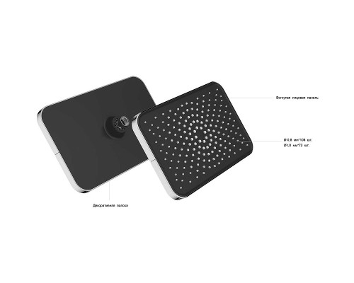 Душевая система Vincea VSFW-422TI4GM с термостатом Вороненая сталь