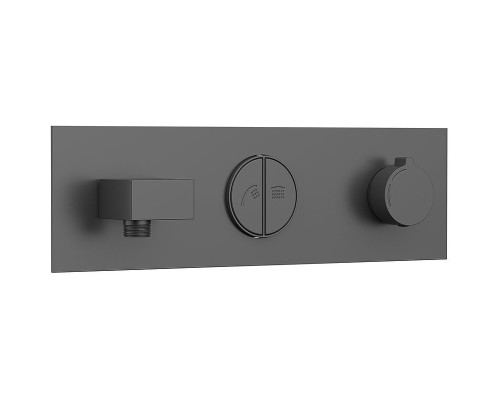 Душевая система Vincea VSFW-422TI4GM с термостатом Вороненая сталь