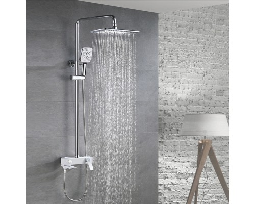 Душевая система Rose R27F Белая Хром