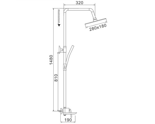 Душевая система Rose R27F Белая Хром