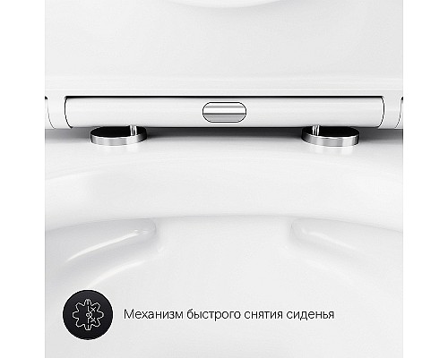 Комплект унитаза с инсталляцией AM.PM Sense FlashClean IS90201.741701 с сиденьем Микролифт и Белой глянцевой клавишей смыва