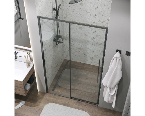 Душевая дверь Grossman Galaxy 140 100.K33.01.140.42.00 профиль Графит сатин стекло прозрачное