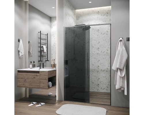 Душевая дверь Grossman Galaxy 110 100.K33.01.110.42.10 профиль Графит сатин стекло тонированное