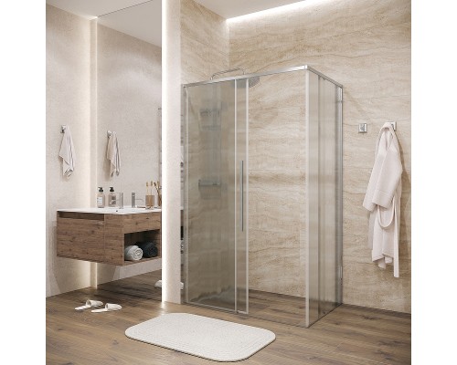 Душевая стенка Grossman Galaxy 80 200.K33.01.80.10.02 профиль Хром стекло шиншилла