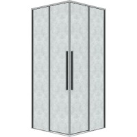 Душевой уголок Grossman Galaxy 100х100 300.K33.01.1010.10.02 профиль Хром стекло шиншилла